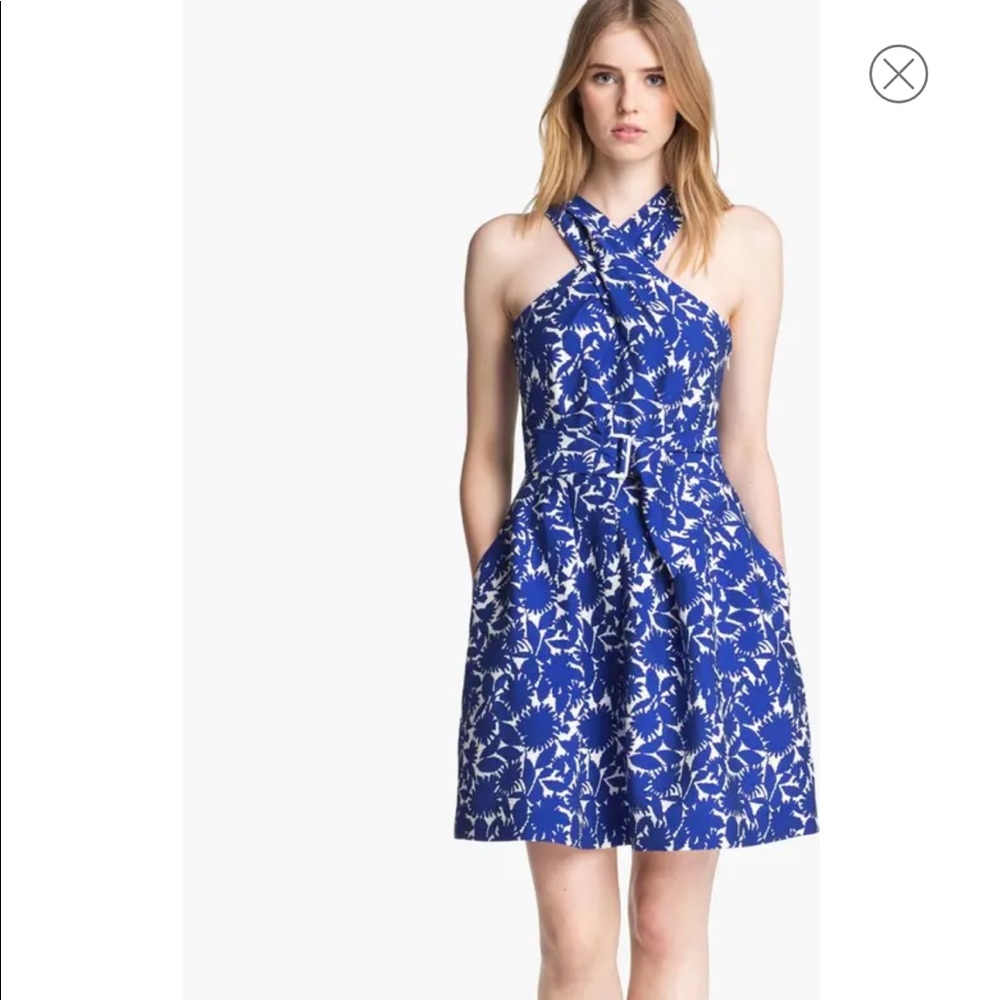 Mcginn blue and white floral dress